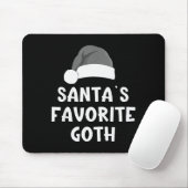 Christmas Santa's Favorite Goth Funny Xmas Pajama Mousepad (Mit Mouse)