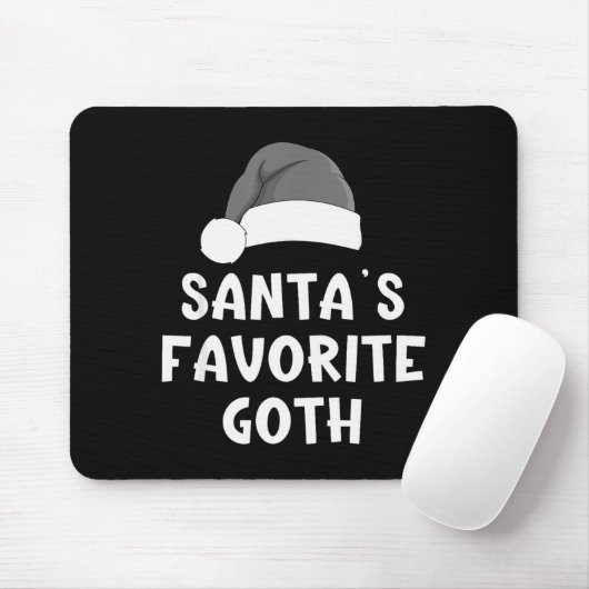 Christmas Santa's Favorite Goth Funny Xmas Pajama Mousepad (Mit Mouse)