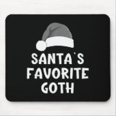 Christmas Santa's Favorite Goth Funny Xmas Pajama Mousepad (Vorne)