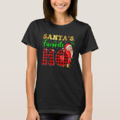 Christmas Santa's Favorite Ho Xmas Pajama Naughty T-Shirt (Vorderseite)