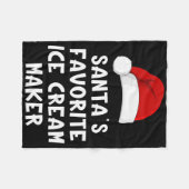 Christmas Santa's Favorite Ice Cream Maker Funny I Fleecedecke (Vorderseite (Horizontal))