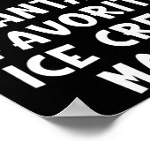 Christmas Santa's Favorite Ice Cream Maker Funny I Poster (Ecke)