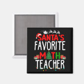 Christmas Santa's Favorite Math Teacher Mathematic Magnet (Vorderseite/Rückseite)