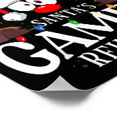 Christmas Santa's Gamer Reindeer Matching X-mas  Poster (Ecke)