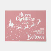 Christmas Santa's sleigh reindeers holiday Fußmatte (Vorderseite)