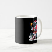 Christmas Santazilla Japanese Monster Dinosaur Boy Kaffeetasse (VorderseiteRechts)