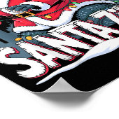 Christmas Santazilla Japanese Monster Dinosaur Boy Poster (Ecke)