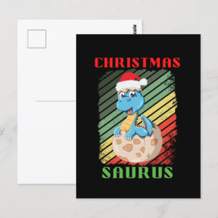 CHRISTMAS SAURS POSTKARTE