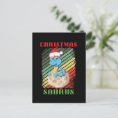 CHRISTMAS SAURS POSTKARTE (Stehend Vorderseite)