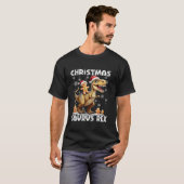 Christmas Saurus Rex Gingerbread Man Cookie Dinosa T-Shirt (Vorne ganz)