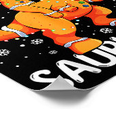 Christmas Saurus Rex Gingerbread Man Cookie Trex B Poster (Ecke)