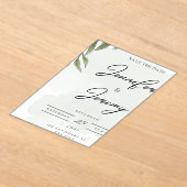 Christmas Save the Date Card Winter Wedding Pine Acryleinladungen (Ablage )