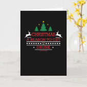 Christmas Saying Funny Booze Drink Alcohol Karte (Gelbe Blume)