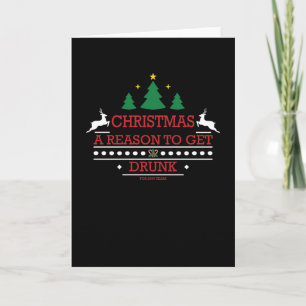 Christmas Saying Funny Booze Drink Alcohol Karte