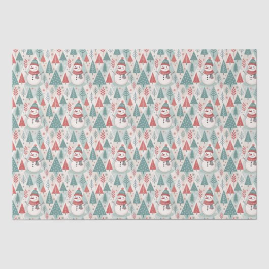 Christmas Scandinavian Botanical Seidenpapier (Vorderseite)