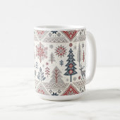 Christmas Scandinavian Geometric Minimalist Kaffeetasse (VorderseiteRechts)