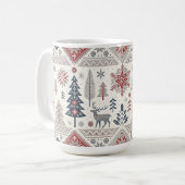 Christmas Scandinavian Geometric Minimalist Kaffeetasse (Vorderseite Links)