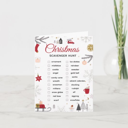 Christmas Scavenger Hunt Checklist Art (Vorderseite)