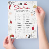 Christmas Scavenger Hunt Checklist Art Flyer (Hand)