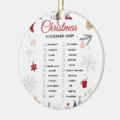 Christmas Scavenger Hunt Checklist Art Keramik Ornament (Links)