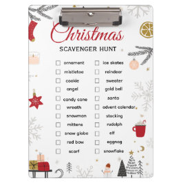 Christmas Scavenger Hunt Checklist Art Klemmbrett