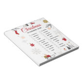 Christmas Scavenger Hunt Checklist Art Notizblock (angewinkelt)