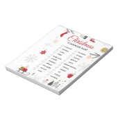 Christmas Scavenger Hunt Checklist Art Notizblock (Rotiert)