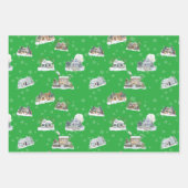 Christmas Scene Wrapping Paper Set Geschenkpapier Set (Vorderseite 2)