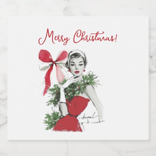 Christmas  schaumweinetikett (Einzelnes Label)