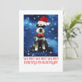 Christmas Schnauzer Ankündigung (Stehend Vorderseite)