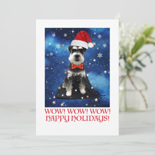 Christmas Schnauzer Ankündigung (Stehend Vorderseite)