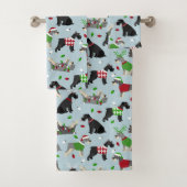 Christmas Schnauzer Badhandtuch Set (Insitu)