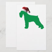Christmas Schnauzer Briefpapier (Vorne/Hinten)