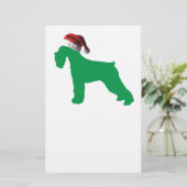 Christmas Schnauzer Briefpapier (Stehend Vorderseite)