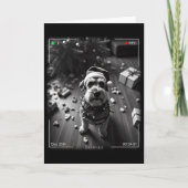 Christmas Schnauzer Caught On Camera  Karte (Vorderseite)