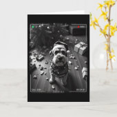 Christmas Schnauzer Caught On Camera  Karte (Gelbe Blume)