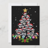 Christmas Schnauzer Dog Tree Xmas Pet Animal Einladung (Vorderseite)