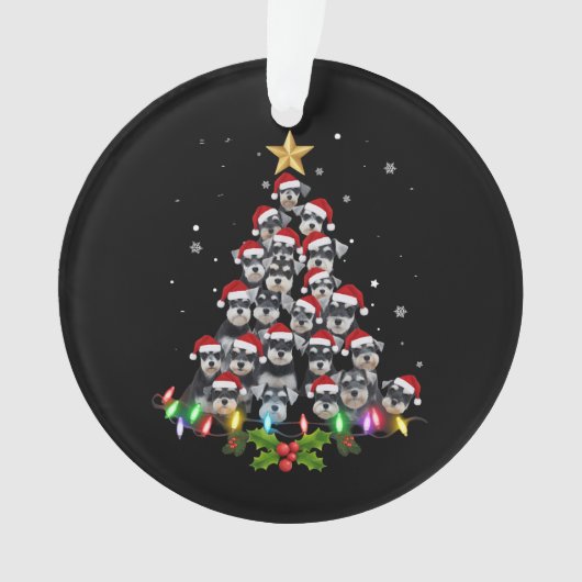 Christmas Schnauzer Dog Tree Xmas Pet Animal Ornament (Vorderseite)