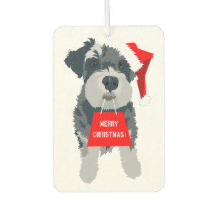 Christmas Schnauzer Dog Weihnachtsmannmütze Air Fr Autolufterfrischer