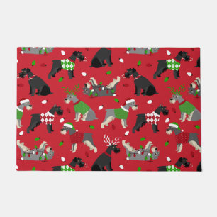 Christmas Schnauzer Doormat Fußmatte