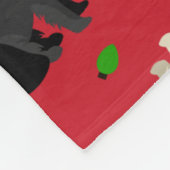 Christmas Schnauzer Fleece Blanket (Ecke)
