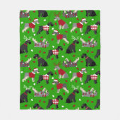 Christmas Schnauzer Fleece Blanket (Vorderseite)