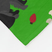 Christmas Schnauzer Fleece Blanket (Ecke)