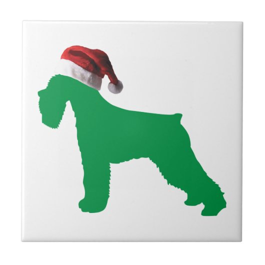 Christmas Schnauzer Fliese (Vorderseite)