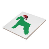 Christmas Schnauzer Fliese (Seite)
