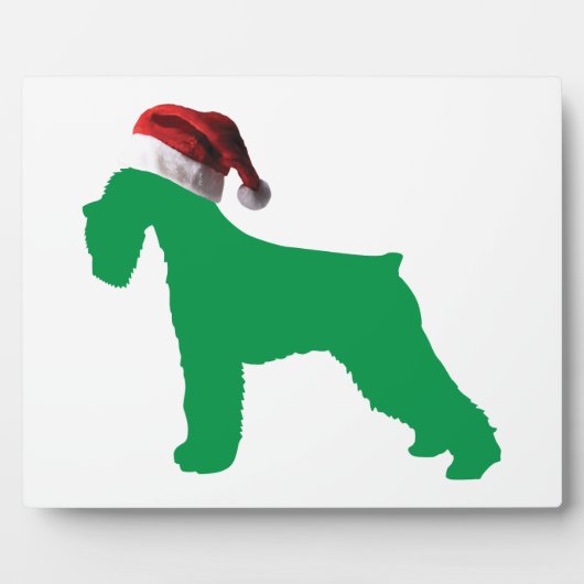 Christmas Schnauzer Fotoplatte (Vorderseite)