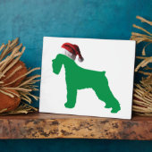 Christmas Schnauzer Fotoplatte (Seite)