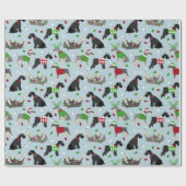 Christmas Schnauzer Geschenkpapier (Flach)