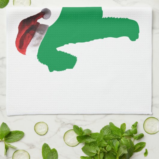 Christmas Schnauzer Handtuch (Gefaltet)