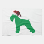 Christmas Schnauzer Handtuch (Horizontal)